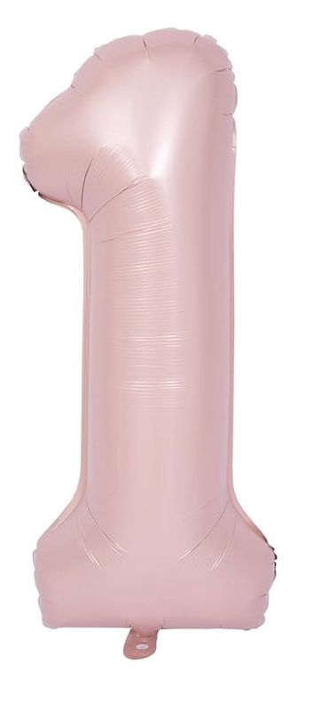 34” Matte Pink Number 1 Balloon