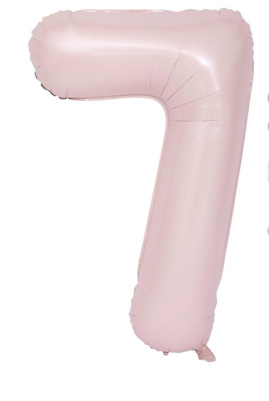 34” Matte Pink Number 7 Balloon