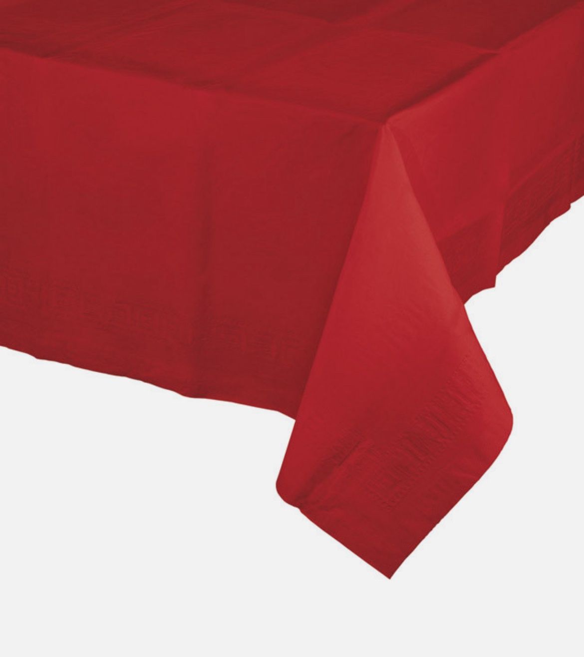 Red 2/Ply Paper-Poly Banquet Tablecloth 54&quot; x 108&quot;
