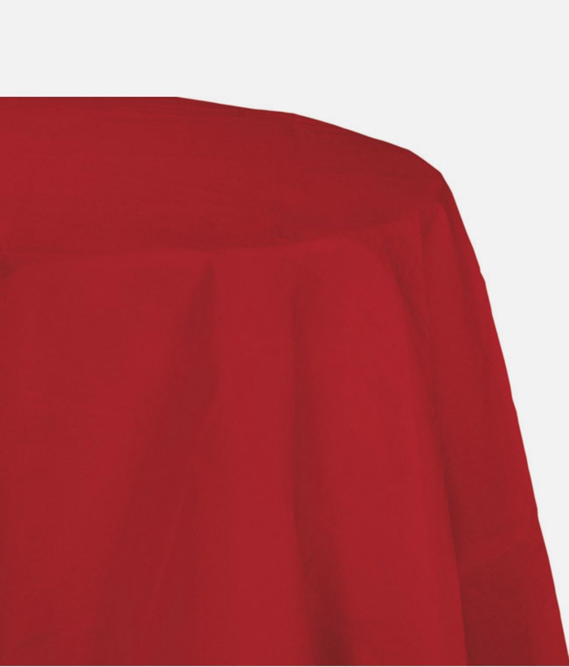 Red 2/Ply Paper-Poly Round Tablecloth 82&quot;