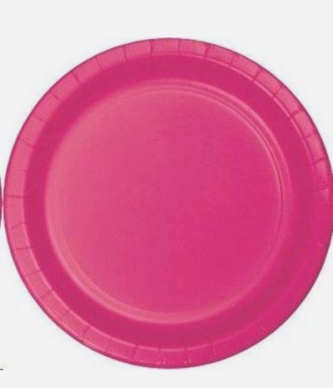 Hot Magenta 9 Inch Paper Plates 24 Per Pack 