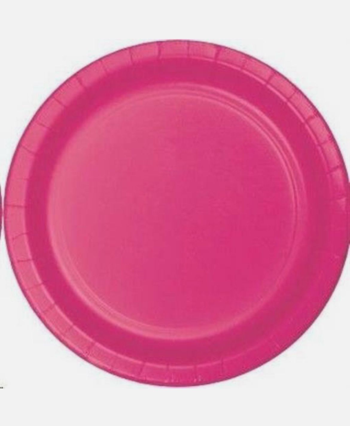 Hot Magenta 7&quot; Paper Plates 24 Per Pack