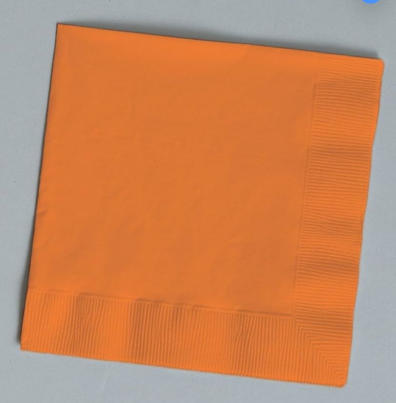 Beverage Napkins 5&quot;X5&quot; 50/Pkg-Sunkissed Orange