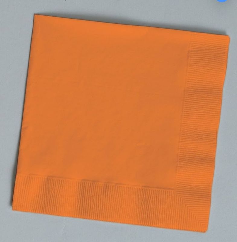 Beverage Napkins 5&quot;X5&quot; 50/Pkg-Sunkissed Orange