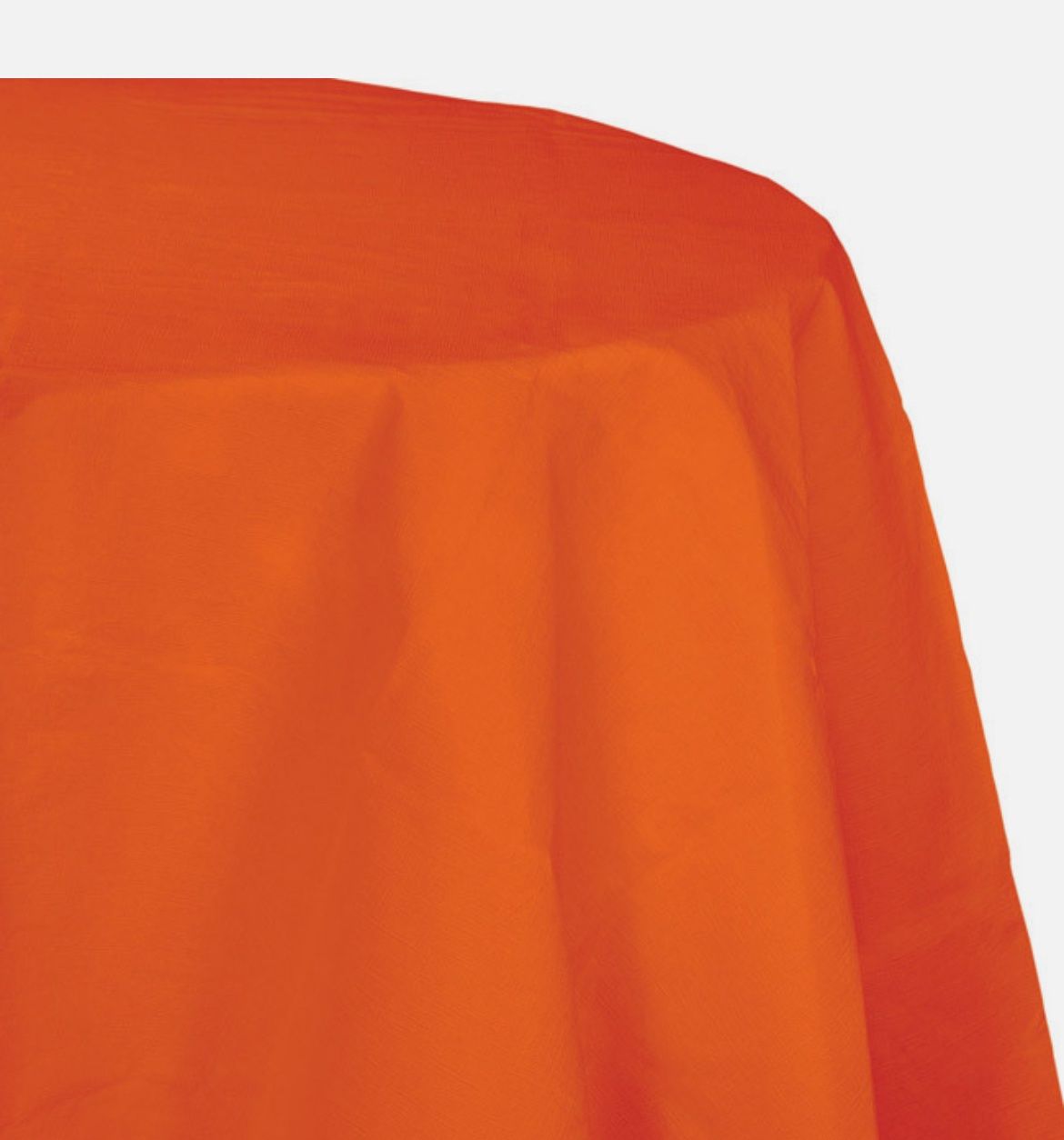 Orange 2/Ply Paper-Poly Round Tablecloth 82&quot;