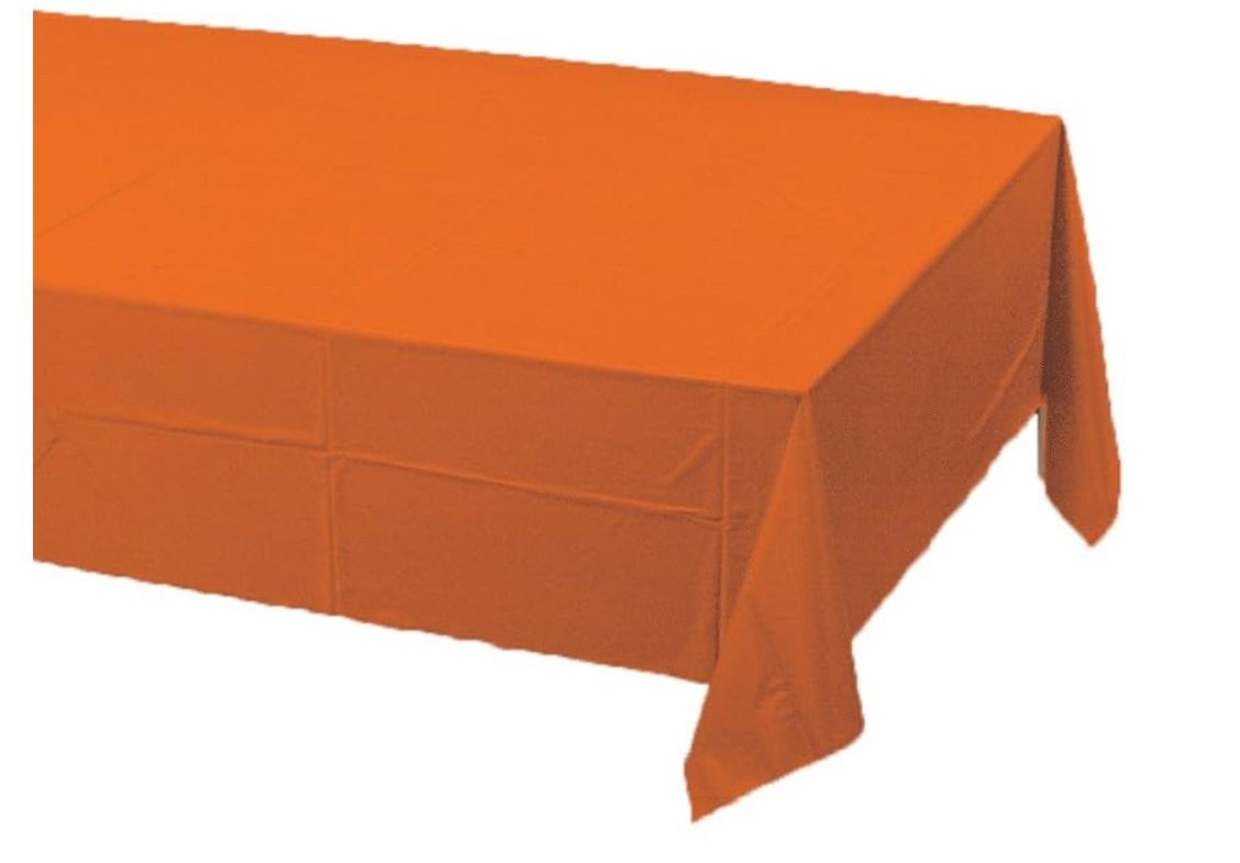 TABLECOVER 54&quot;X 108&quot; TIS/POLY, One Size, Sunkissed Orange