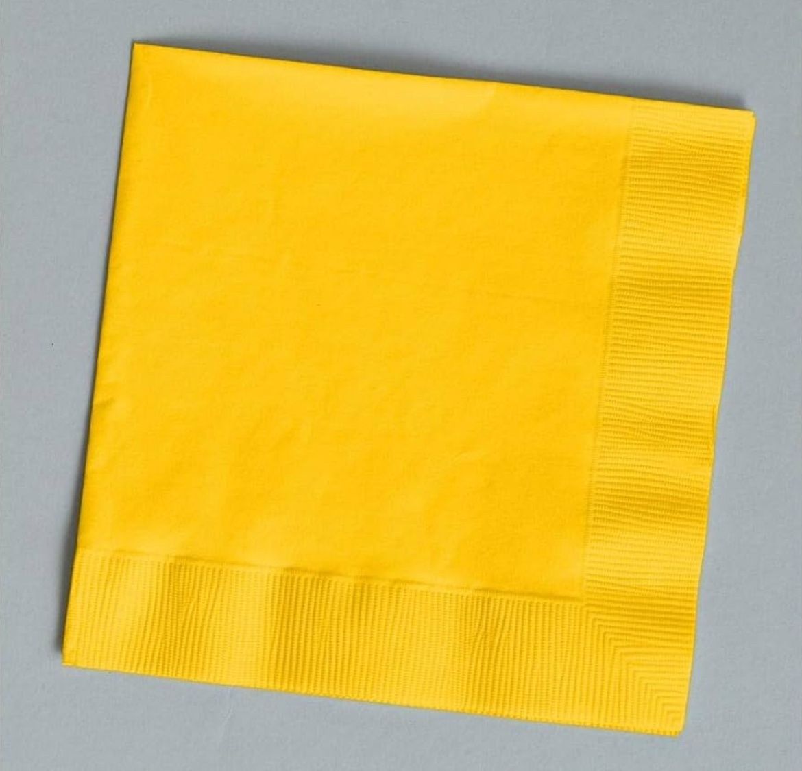 Luncheon Napkins 6.5&quot;X6.5&quot; 50/Pkg-School Bus Yellow
