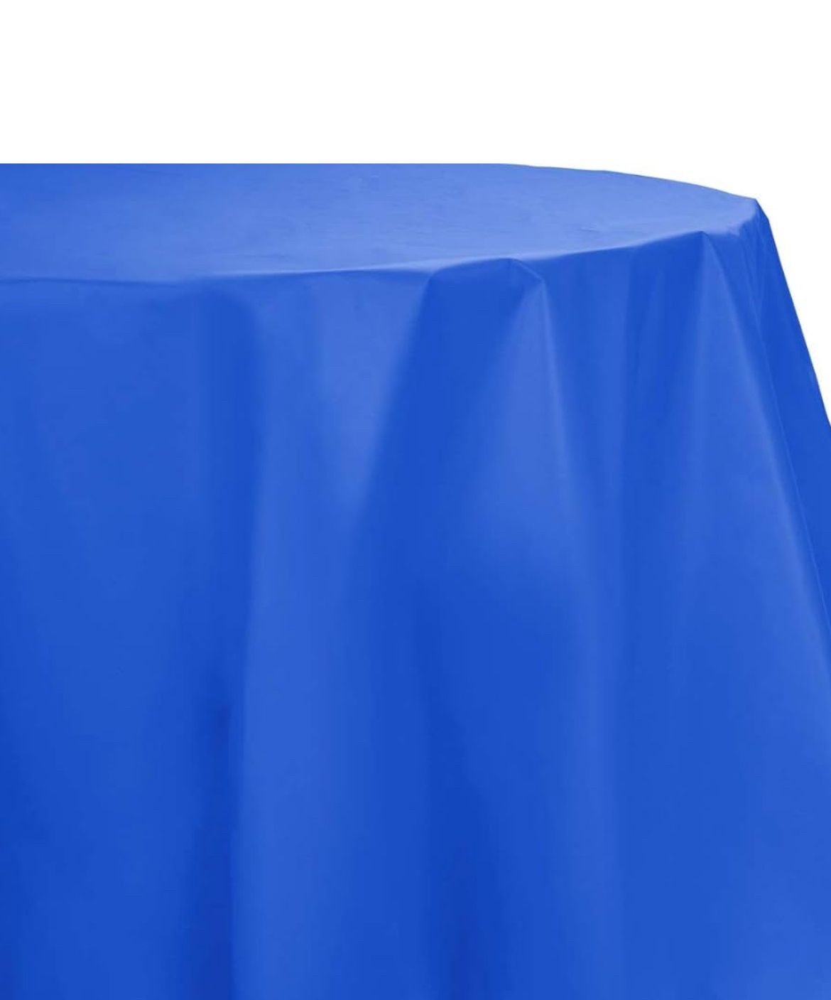 Round Paper Table Cover Tablecover, 82&quot;, Cobalt