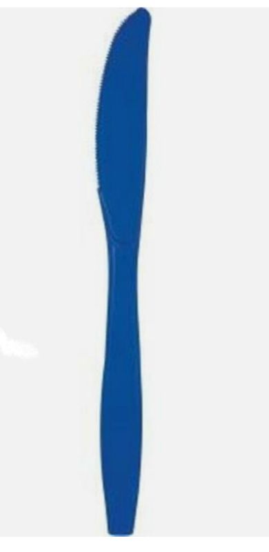 Cobalt Blue Heavy Duty Plastic Knives 24 Pack