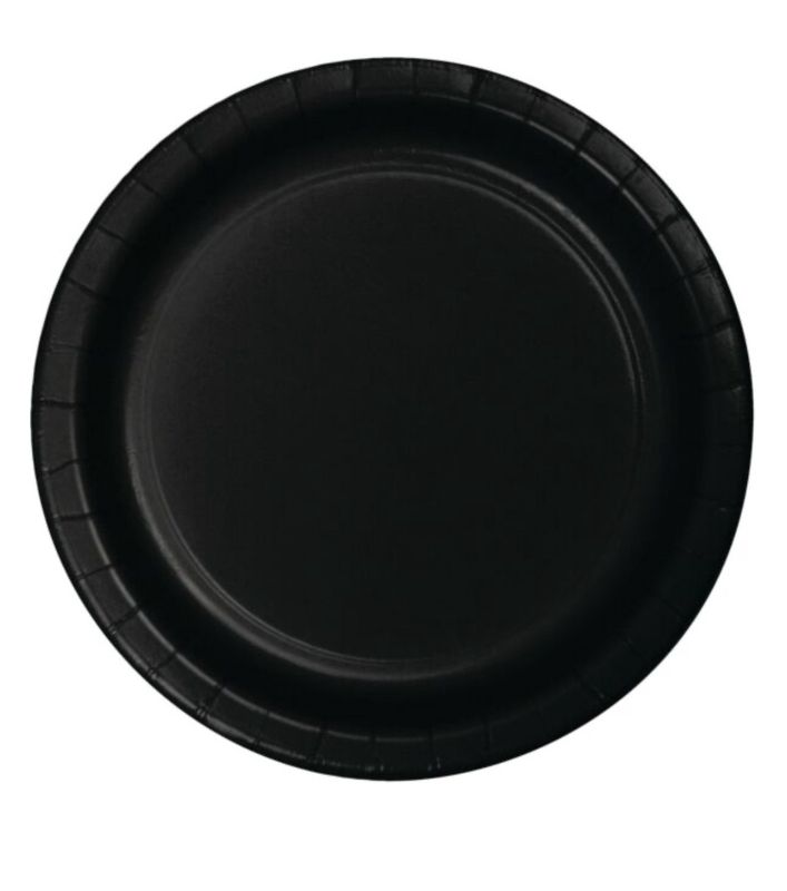 7&quot; Paper Plate - Black Velvet