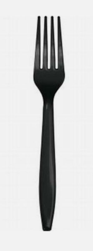 Black Heavy Duty Plastic Forks 24 Per Pack