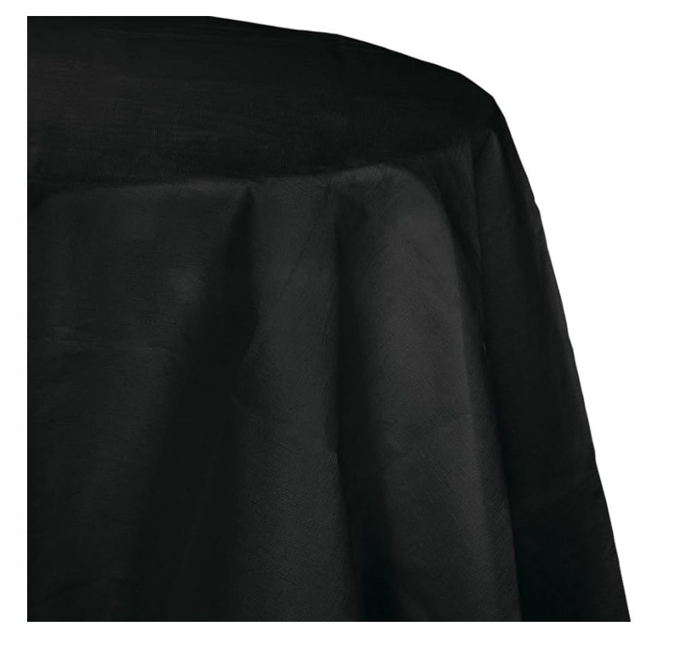 Table Cover, 82-Inch, Black Velvet