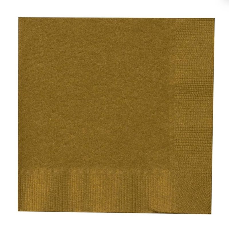 Glittering Gold Beverage Napkins 50 ct