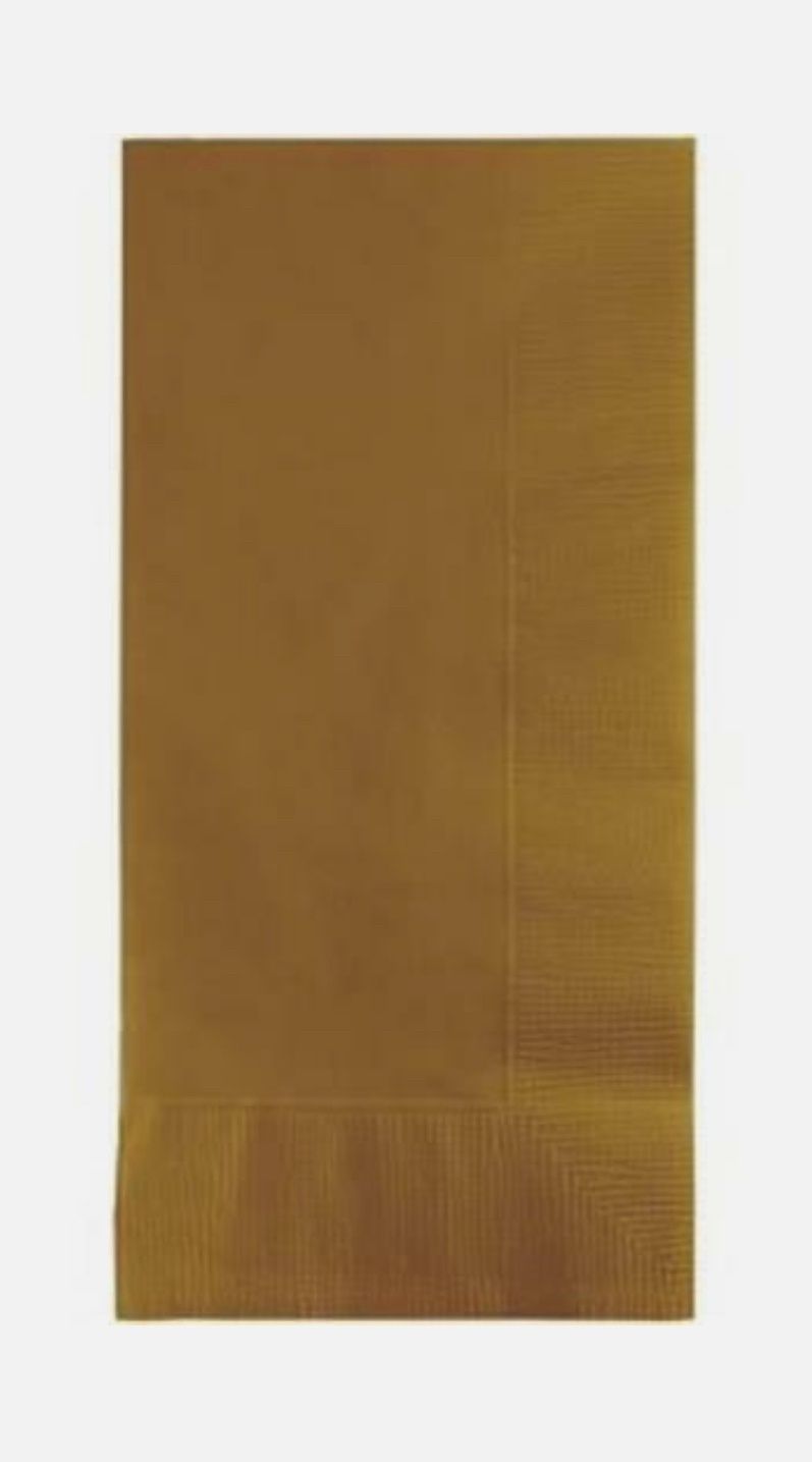 Gold Dinner Paper Napkins 50 Per Pack