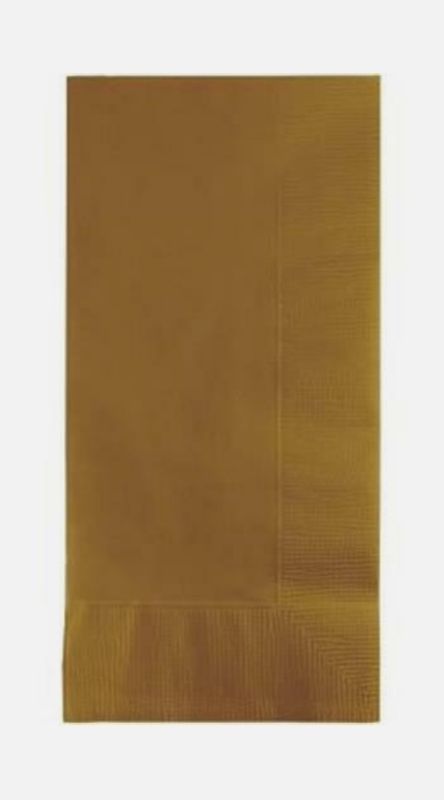 Gold Dinner Paper Napkins 50 Per Pack