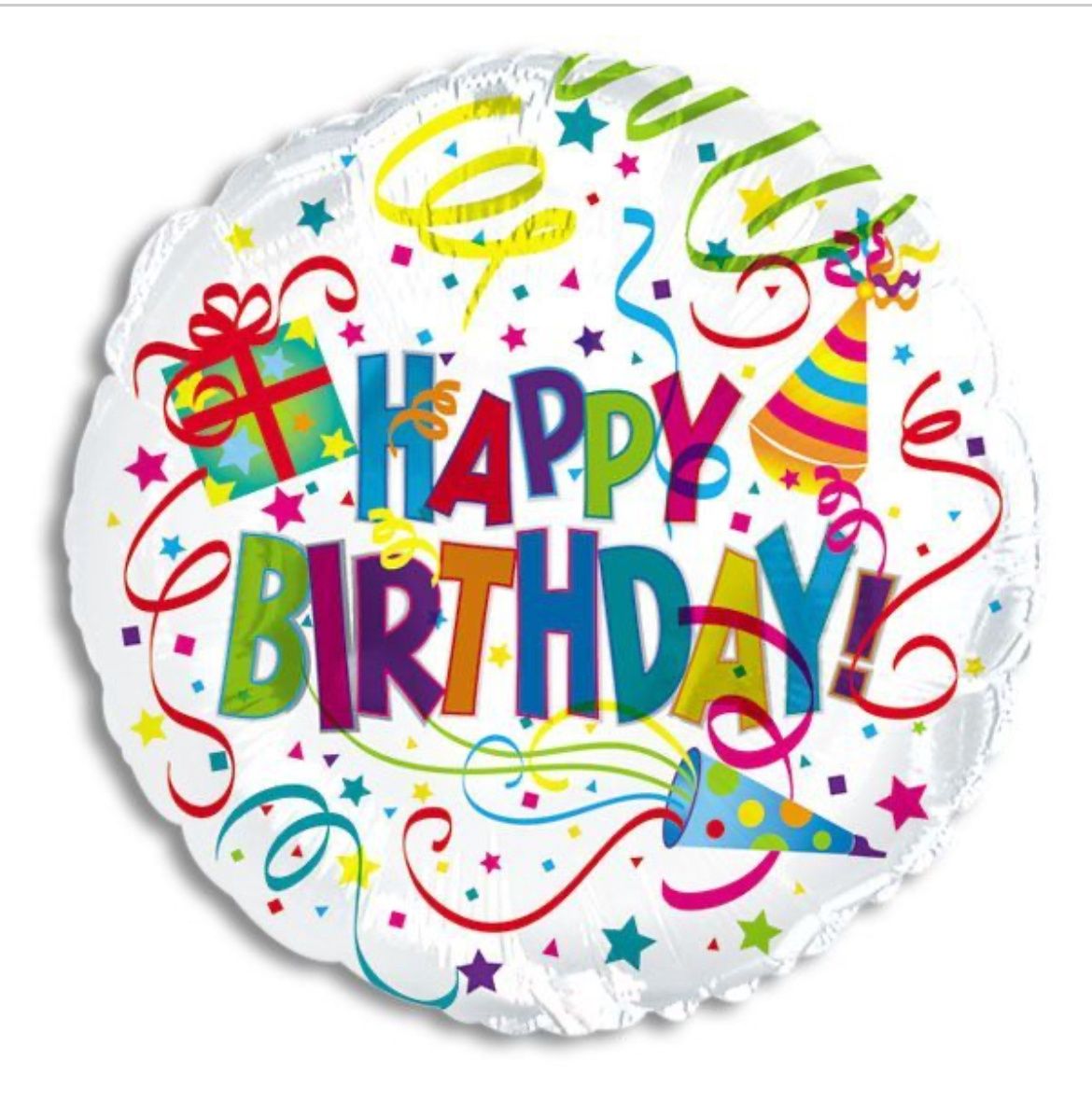 Happy Birthday Hats and Horns Foil Balloon