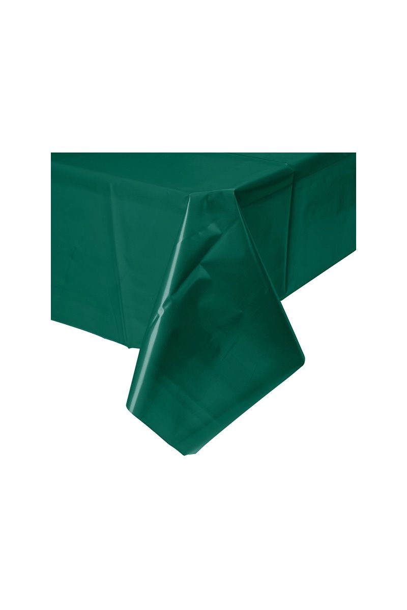 54″ x 108″ Hunter Green Rectangular Plastic Tablecover