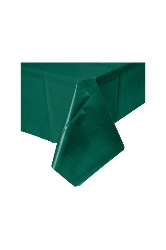 54″ x 108″ Hunter Green Rectangular Plastic Tablecover