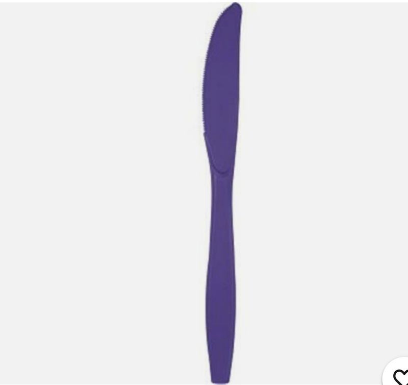 Purple Heavy Duty Plastic Knives 24 Per Pack Tableware Supplies Decoration