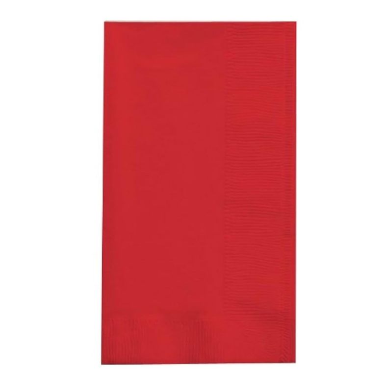 Creative Converting 50-Count Touch of Color Paper Dinner Napkins, Classic Red