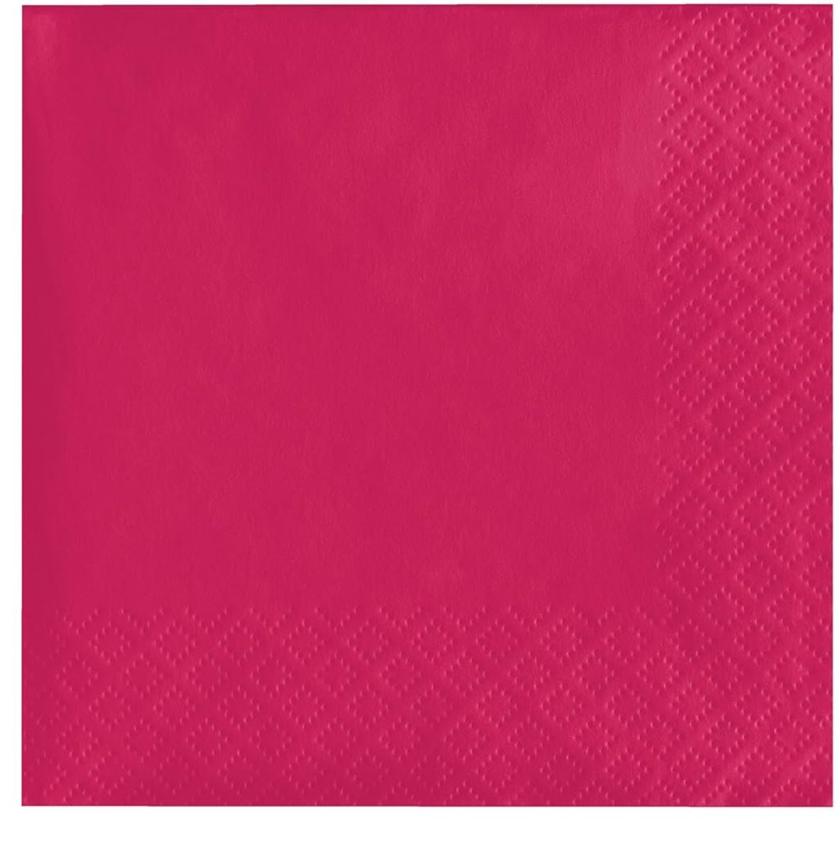 Creative Converting Touch of Color 2-Ply 50 Count Paper Beverage Napkins, Hot Magenta