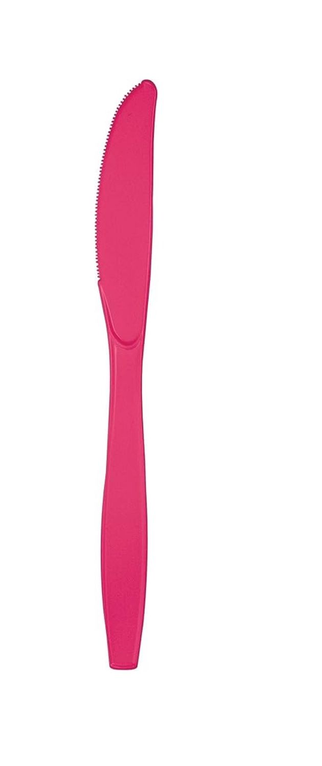 Creative Converting Premium PL Knives, One size, Hot Magenta