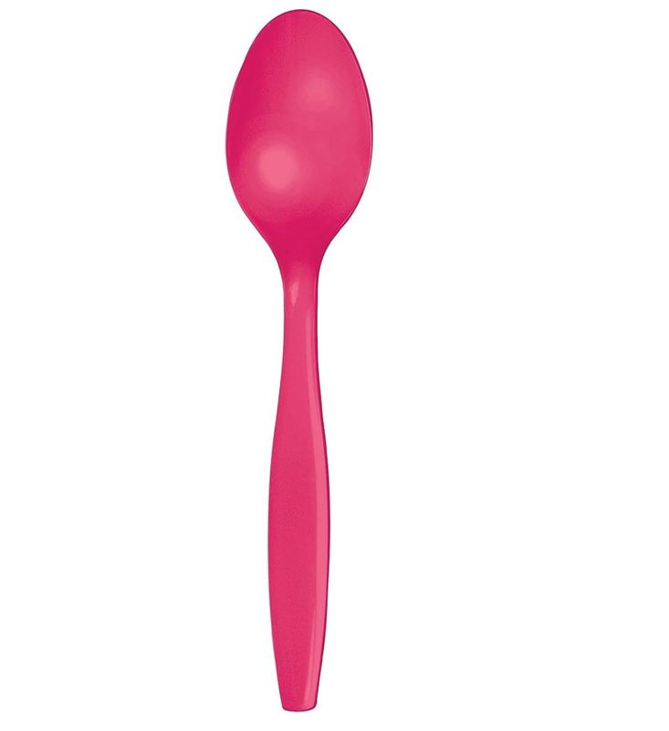 Creative Converting Premium PL Spoons, One size, Hot Magenta