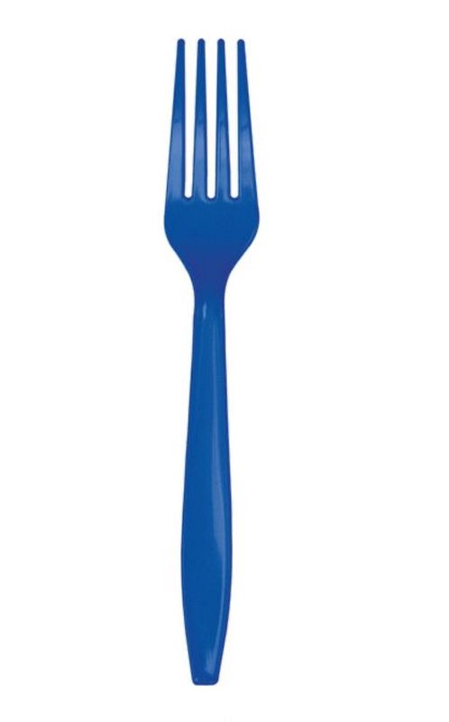 Plastic Forks Cobalt 24 Ct