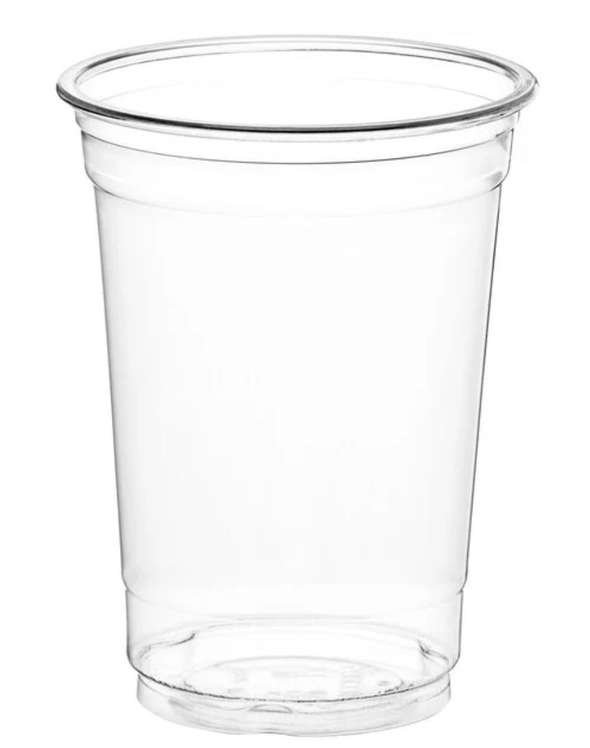 Choice 10 oz. Clear PET Plastic Cold Cup - 50/Pack
