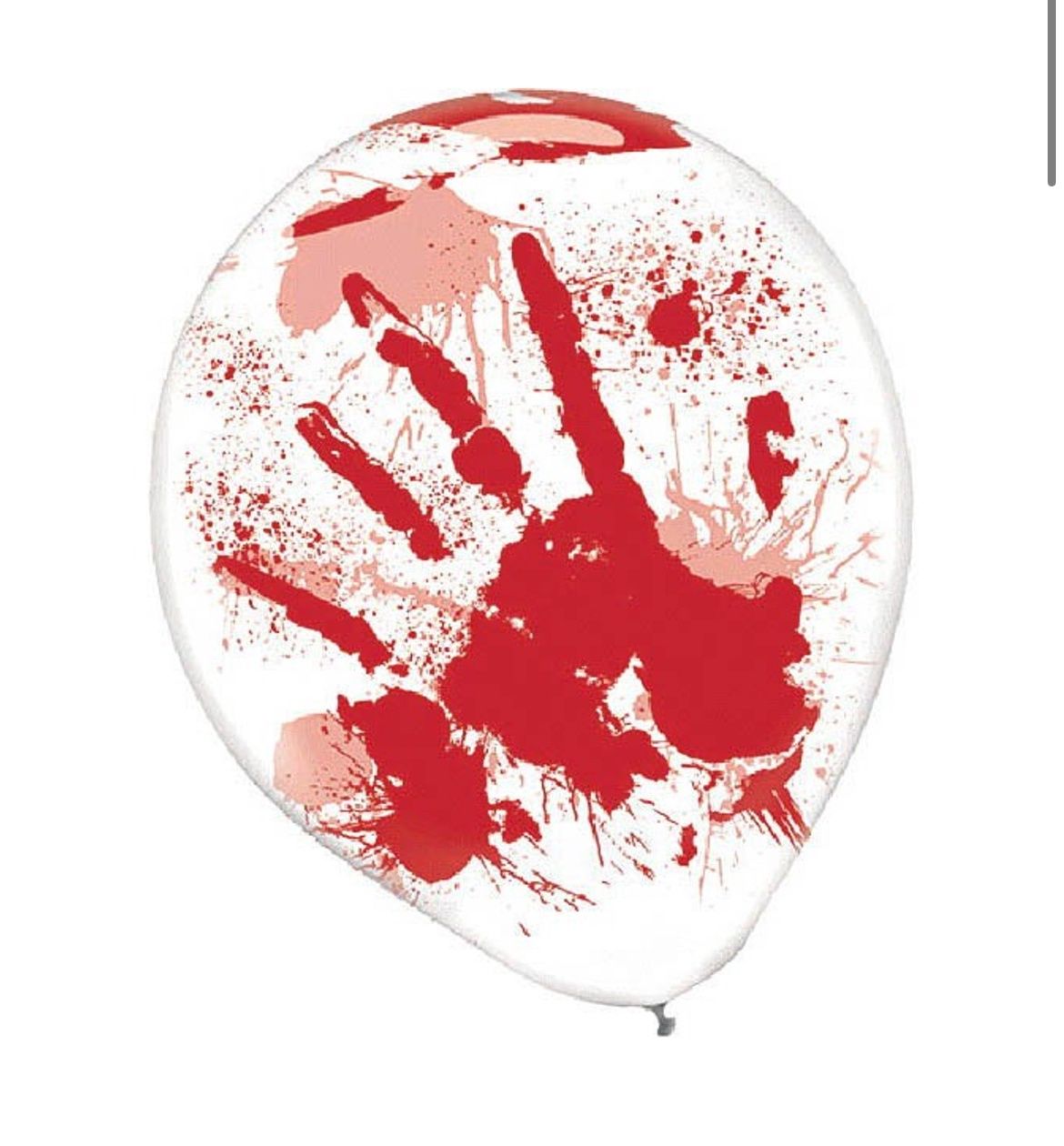 Asylum Printed Bloody Hand Helium Quality 6 12&quot; Latex Balloons