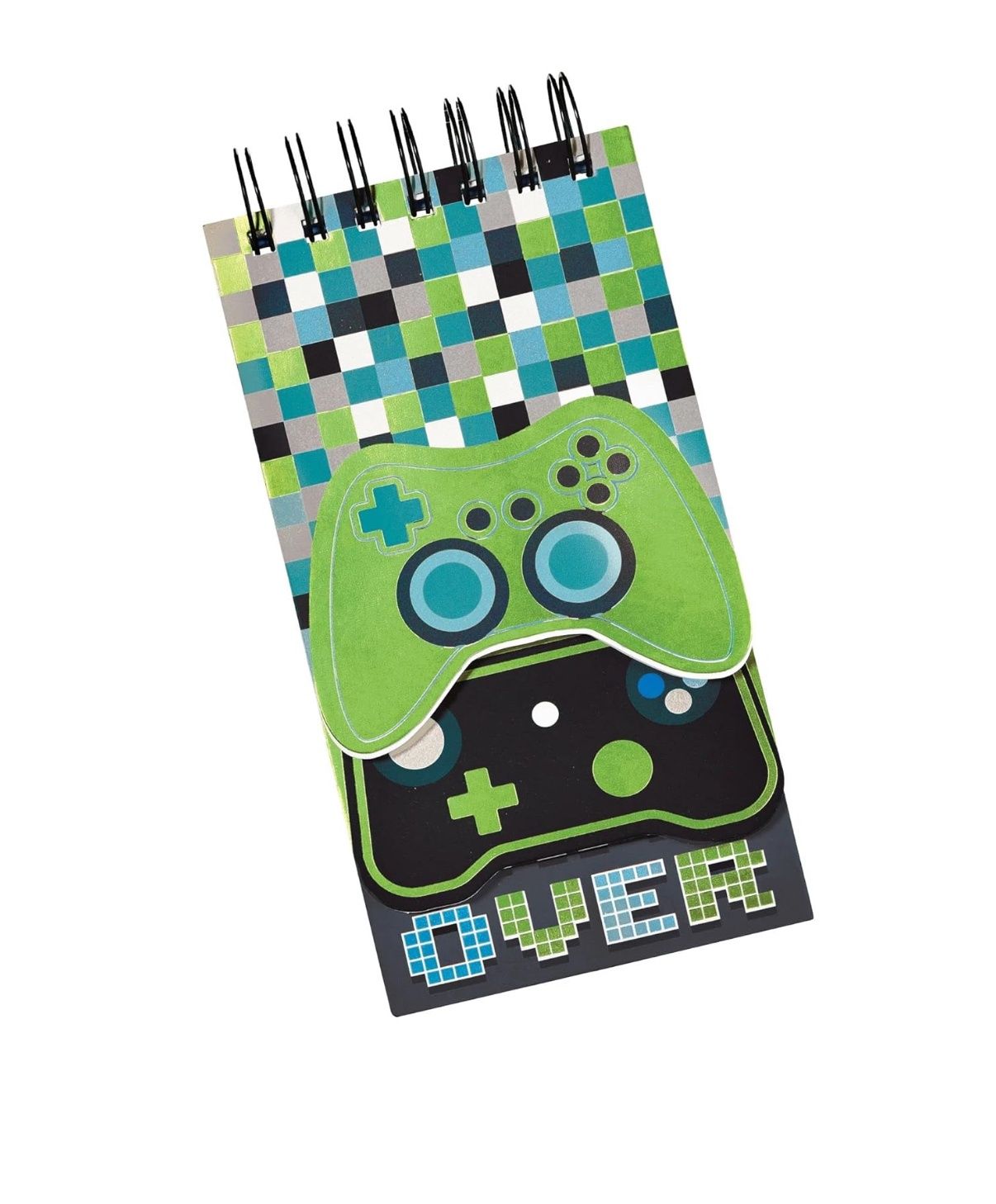 Gamer 3 Tiered Notebook - 4&quot; x 7.4&quot; (Pack of 1) - Multicolored Hot Stamped - Ideal for Strategy Planning &amp; Notes