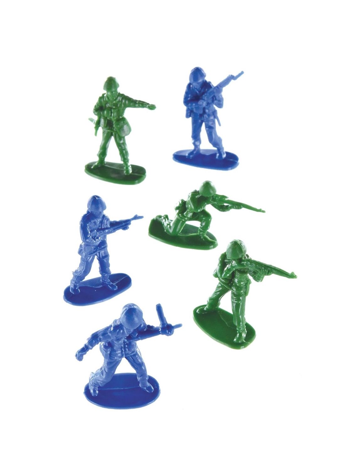 amscan Army Men Plastic Figurines - 1.77&quot; x 1.77&quot; | Assorted Colors | Pack of 100