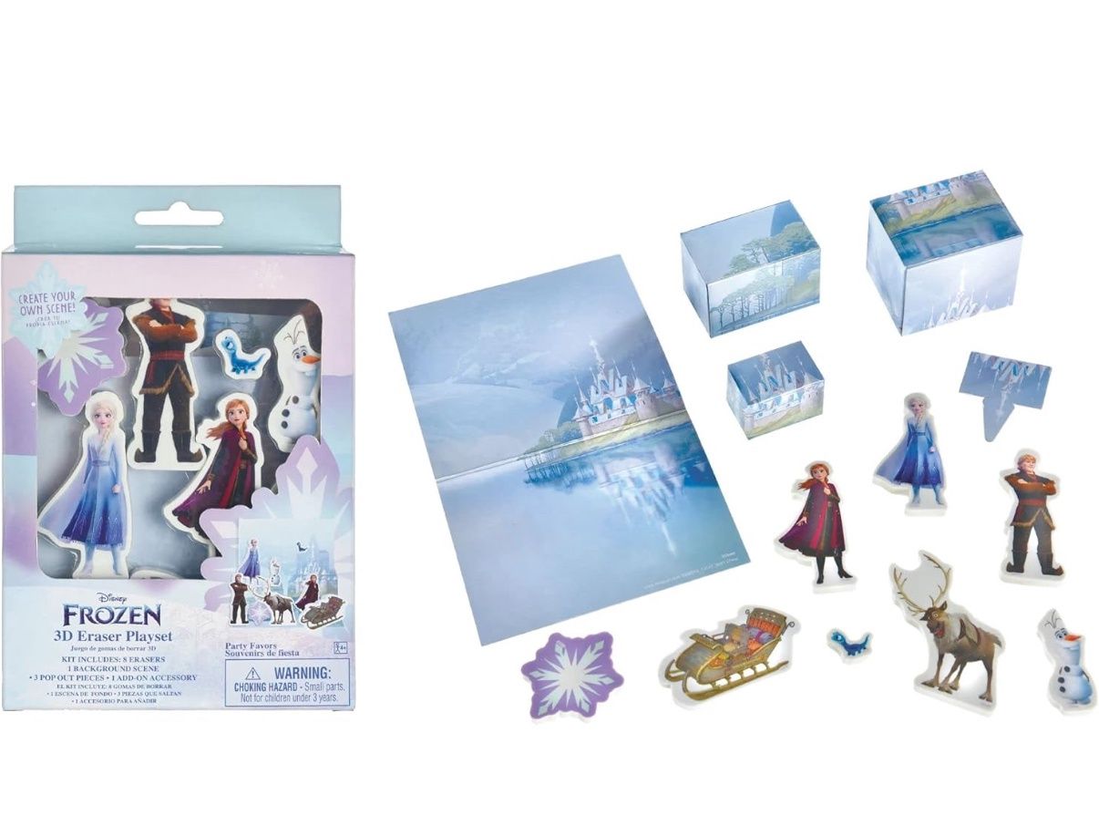 Disney Frozen Eraser Playset (6.5&quot; x 5&quot;)- Perfect for Frozen Fans &amp; Creative Kids - 1 Set