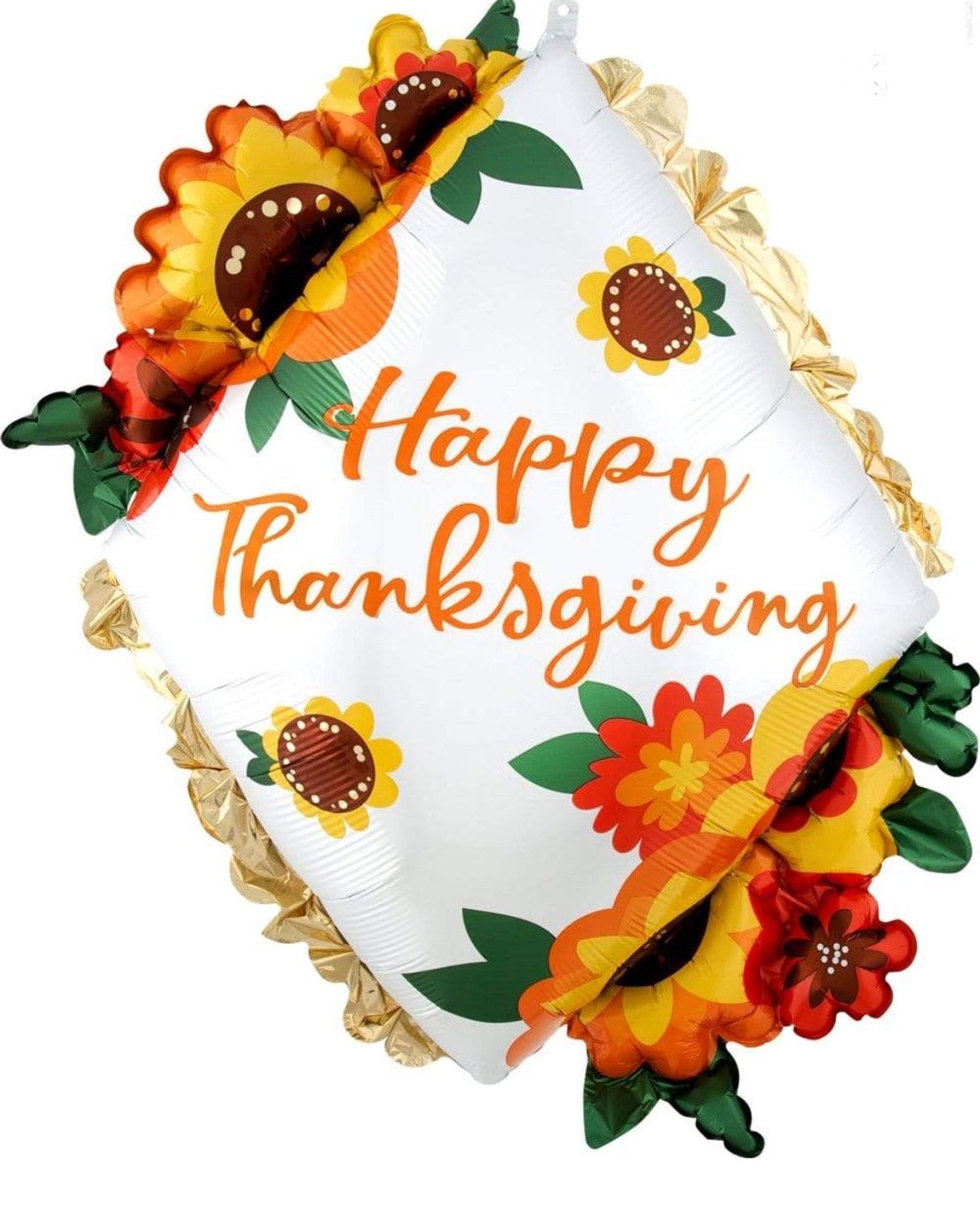 Happy Thanksgiving Satin Ruffle Diamond 27″ Balloon