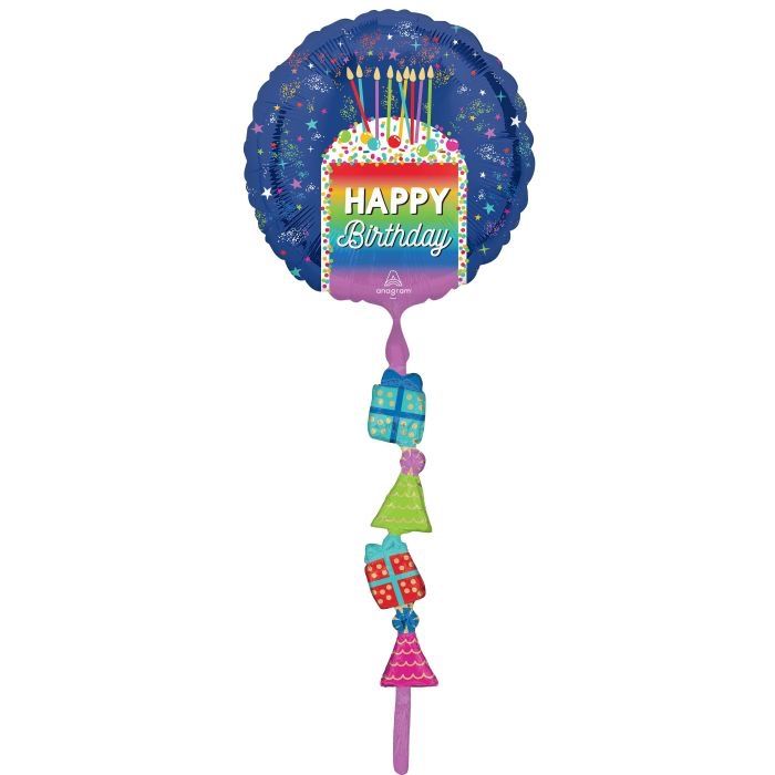 68&quot; Rainbow Slice Birthday Airwalker 