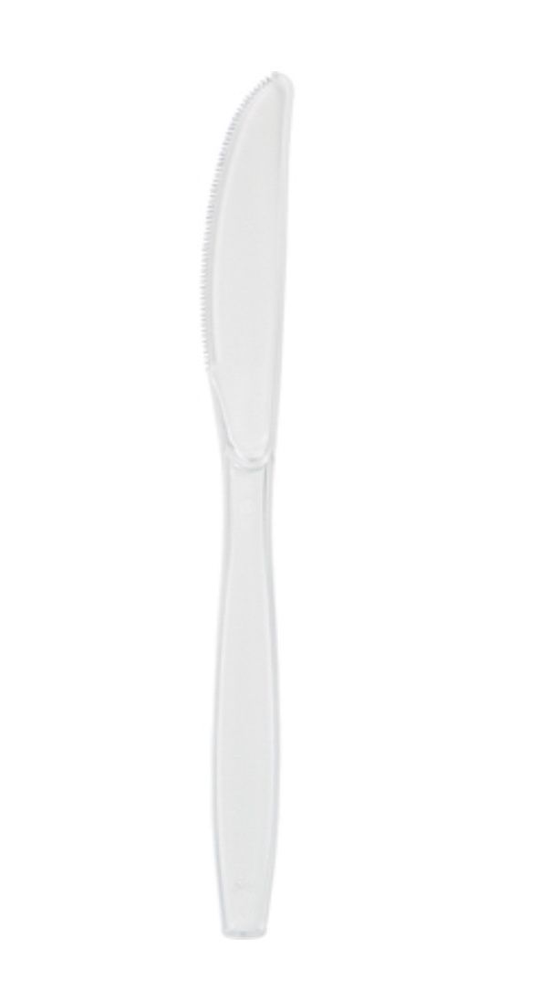 24 Count Clear Plastic Knives - Disposable Cutlery