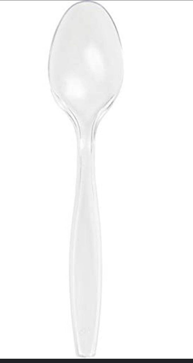 Plastic Spoons - Clear - 24pc