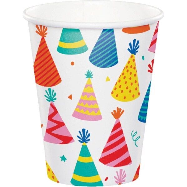 Hats Off Birthday Hats 9 Oz Cups