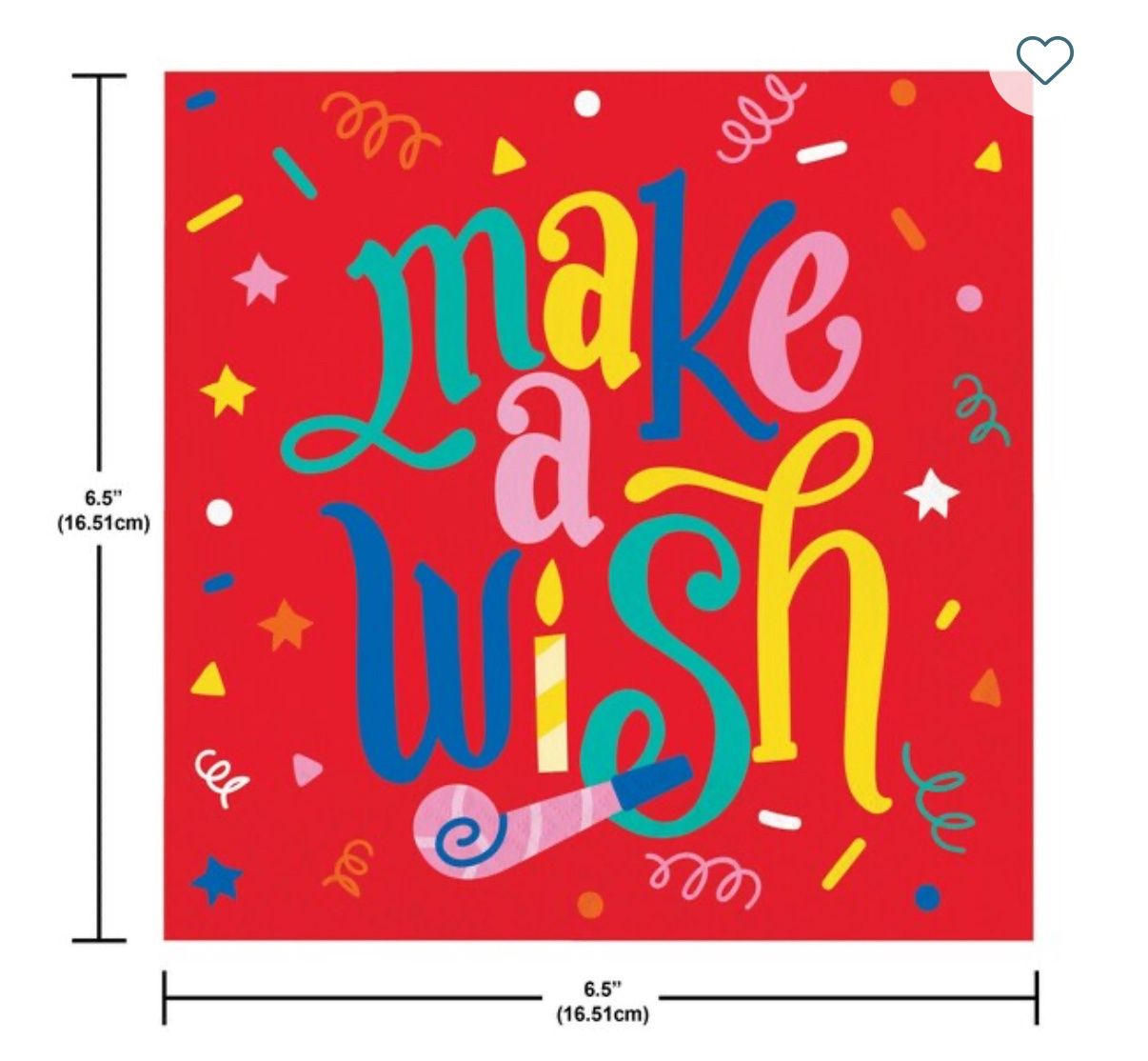 Hats Off Birthday 'Make a Wish' Napkins, 16CT 