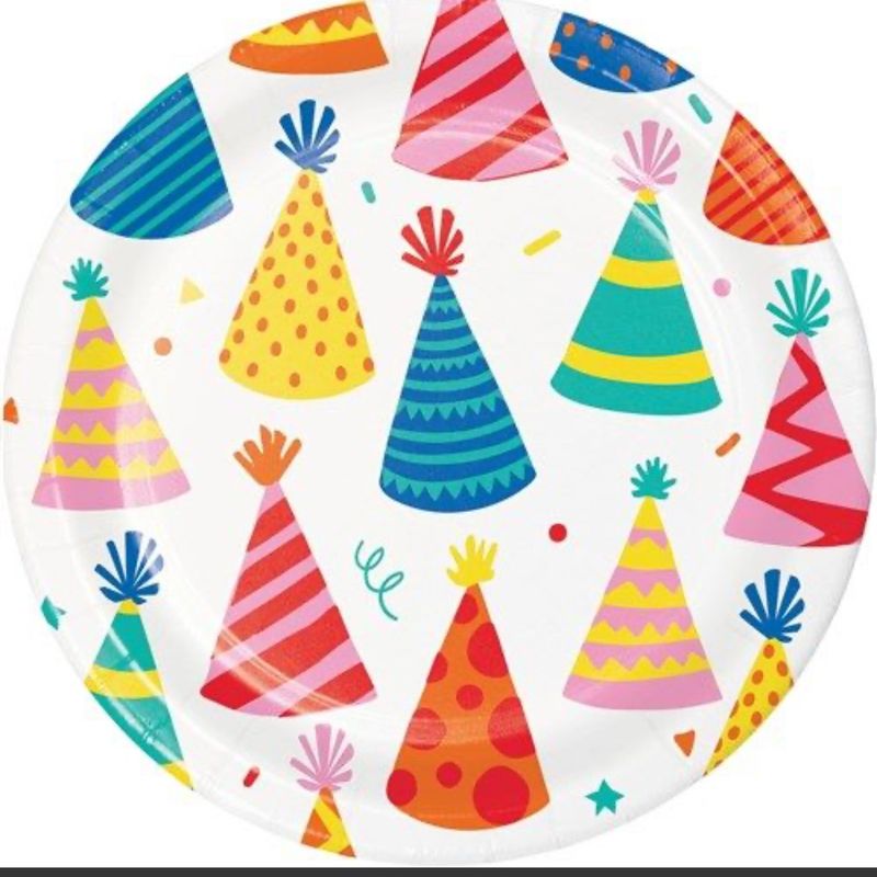Hats Off Birth Day Plt 8ct 7inch 