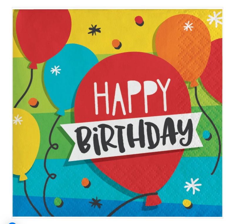 Hoppin&#39; Birthday Cake Beverage Napkins 16ct
