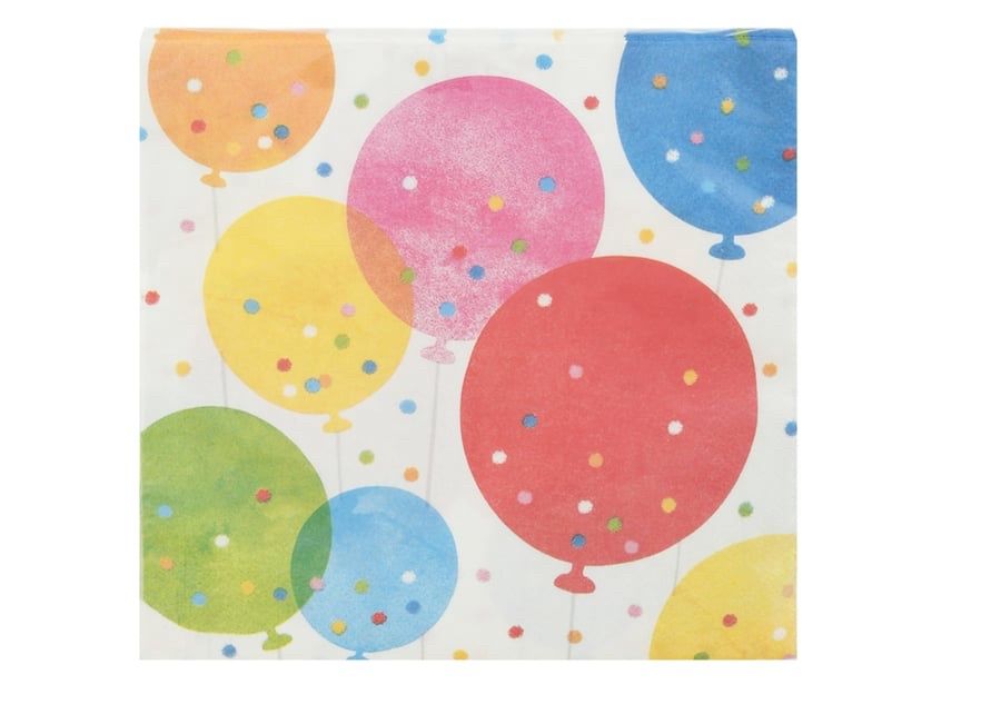 Confetti Balloons Lunch Napkins 2 Ply (16 ct)