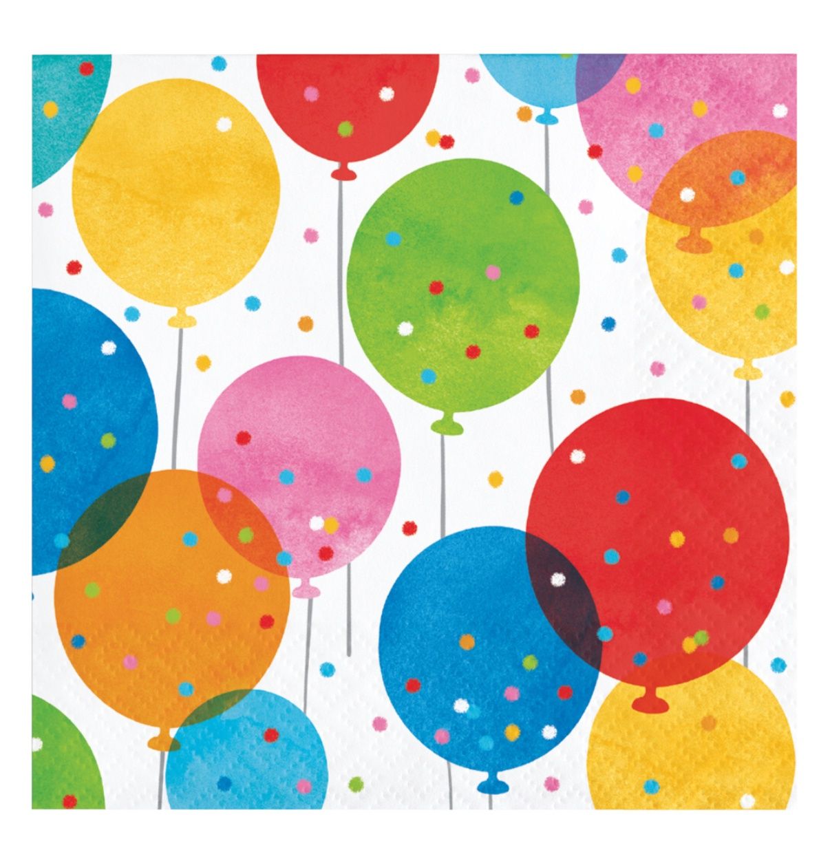 BEVERAGE NAPKINS CONFETTI BALLOONS 16CT