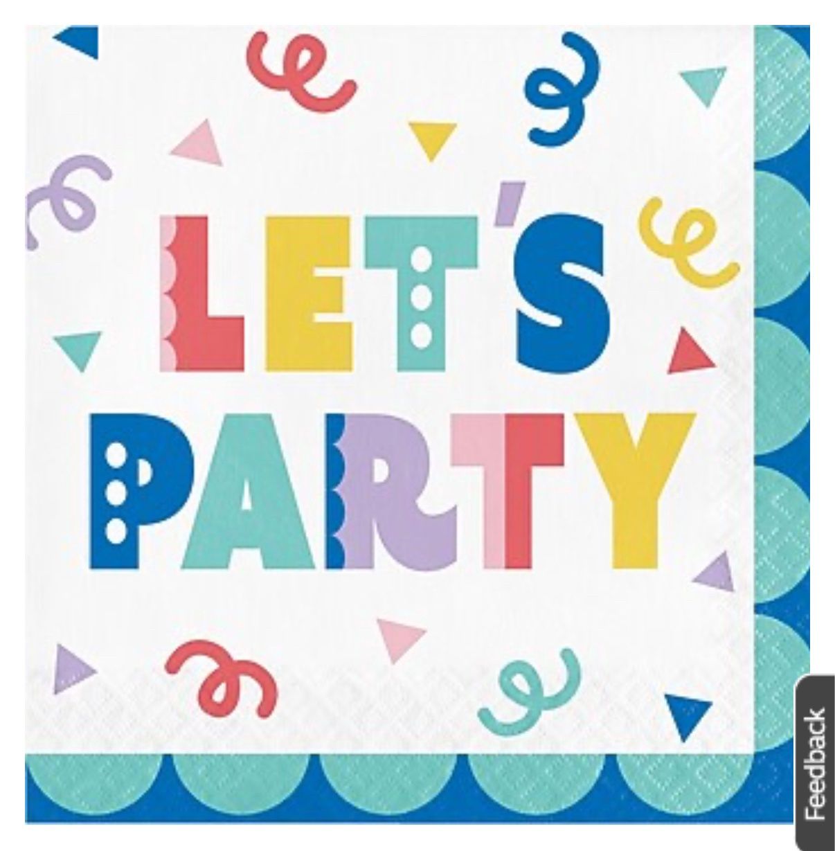 16 Party Patterns Birthday Dinner Napkins (6.5&quot;)