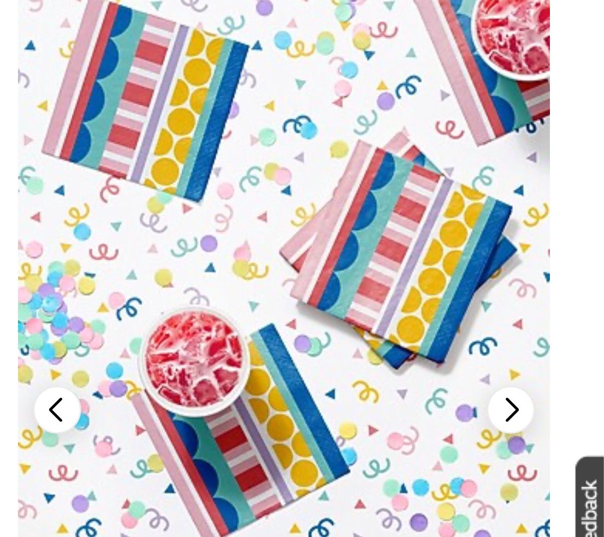 Creative Converting Party Patterns Napkins, Multicolored Beverage 16ct 2ply