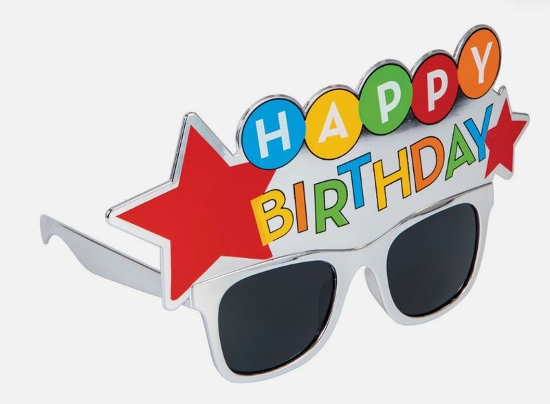 Birthday Star Plastic Glasses Adult Size Fits Most Birthday