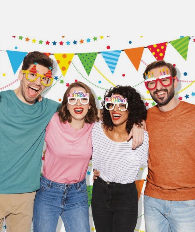 Happy Birthday Paper Glasses 4 Per Pack Birthday Party Favors Party Supplies