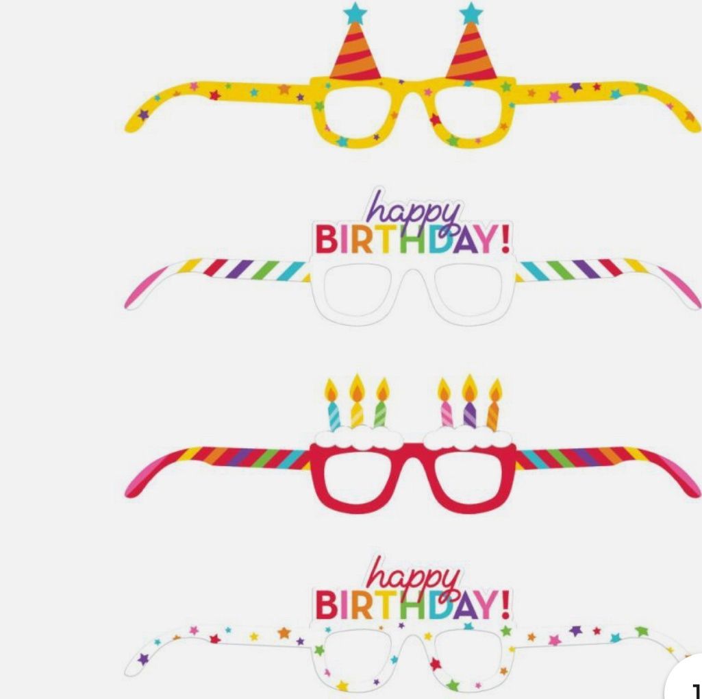 Happy Birthday Paper Glasses 4 Per Pack Birthday Party Favors Party Supplies