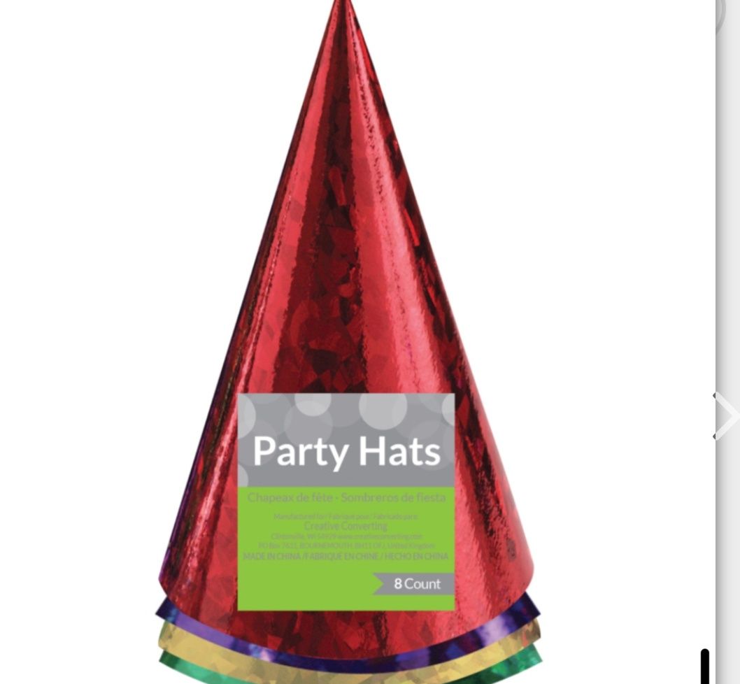Prismatic Party Hats 8CT