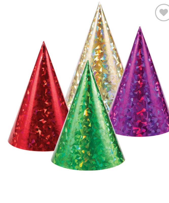 Prismatic Party Hats 8CT